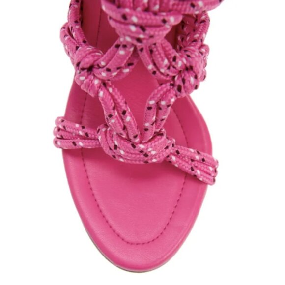 NEW Steve Madden Fiore Ankle Tie Sandal in Pink - Picture 5 of 5